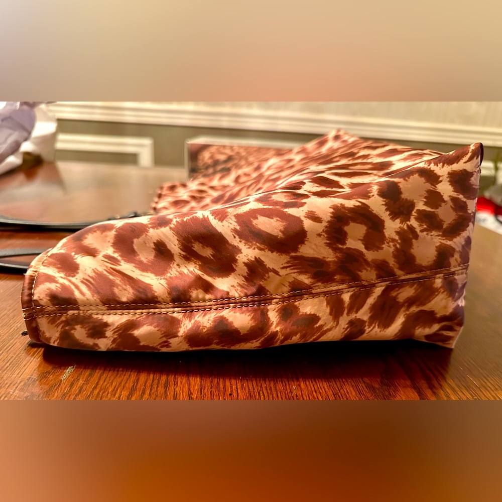 ✨Kate Spade♠️”Taylor” Leopard Tote Bag/Leather/Nylon - Picture 8 of 16